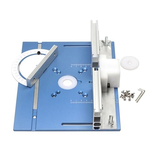 1Set Router Tisch Insert Platte Holzbearbeitung Werkzeug Aluminium Legierung Mit Gehrung Gauge For DIY Werkbank Präzise Einfach von ZGJIAJU
