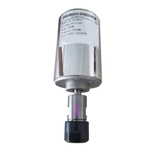 200 Watt Graviermaschinen Spindelmotor Luftkühlung Cnc 0,2 KW Spindel Gleichstrommotor CNC Graviermaschine ER11 3,175mm Spannzangen ER16-8 MM Präzision Effizient(Package6) von ZGJIAJU