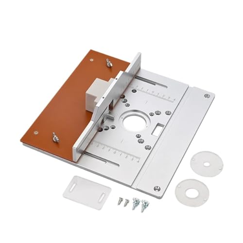 Aluminium Router Tisch Einsatz Platte Elektrische Holz Fräsen Flip Board Mit Gehrung Gauge Guide Set Tisch Kreissäge Werkbank Präzise Einfach(A set) von ZGJIAJU