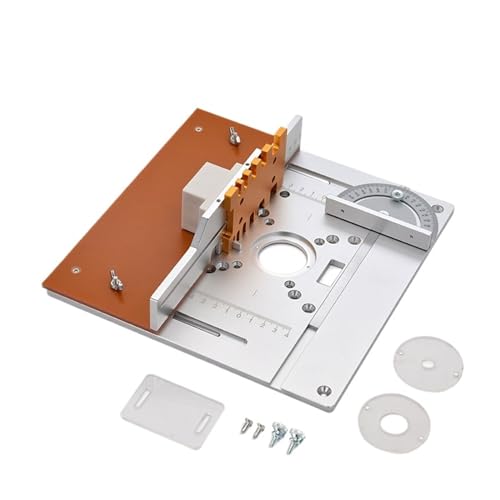 Aluminium Router Tisch Einsatz Platte Elektrische Holz Fräsen Flip Board Mit Gehrung Gauge Guide Set Tisch Kreissäge Werkbank Präzise Einfach(C set) von ZGJIAJU