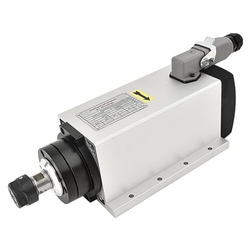 CNC 1,5 KW/3 KW/4 KW/4,5 KW/6 KW Quadratische Luftkühlung Spindel ER11/ER20 Spannzange Luftgekühlte Spindel For CNC Gravur Maschine Mini Drehmaschine Präzision Effizient(6000W,With Edge) von ZGJIAJU