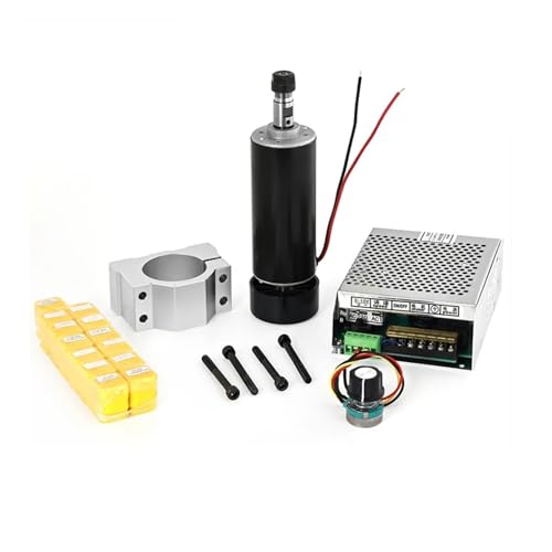CNC-Spindel, 500 W, Luftgekühlter Spindelmotor Und Geschwindigkeits-Stromversorgungskonverter Und 13-teilige ER11-Spannzange For Graviermaschine Präzision Effizient CNC-Spindel, 500 W, Luftgekühlter Spindelmotor Und Geschwindigkeits-Stromversorgungskonverter Und 13-teilige ER11-Spannzange For Graviermaschine Präzision Effizient von ZGJIAJU