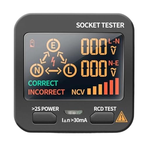 Digitaler Smart Steckdosentester Spannungstest Steckdosendetektor Erdung Neutralleiter Phasenprüfung Digitaler Smart Steckdosentester Spannungstest Steckdosendetektor Erdung Neutralleiter Phasenprüfung von ZGJIAJU