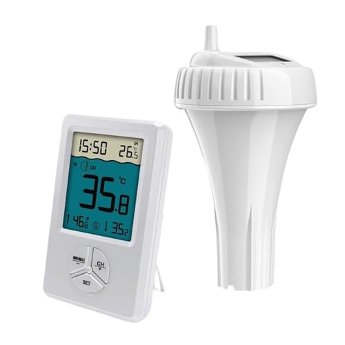 Drahtloses Digitales Poolthermometer, IPX8, Wasserdicht, Wassertemperaturanzeige, Leicht Ablesbar, For Schwimmbäder, Whirlpools, Kleine Teiche, Aquarien Genaue Messung Drahtloses Digitales Poolthermometer, IPX8, Wasserdicht, Wassertemperaturanzeige, Leicht Ablesbar, For Schwimmbäder, Whirlpools, Kleine Teiche, Aquarien Genaue Messung von ZGJIAJU