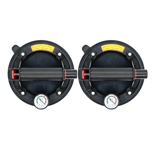 Fliesenvibrationsgerät 2 PCS Vakuum Saugnapf 8 Zoll Tragfähigkeit Schwere Starke Saug Puller For Fliesen Glas Boden Hebe Werkzeuge(Air valve type 2 PCS) von ZGJIAJU