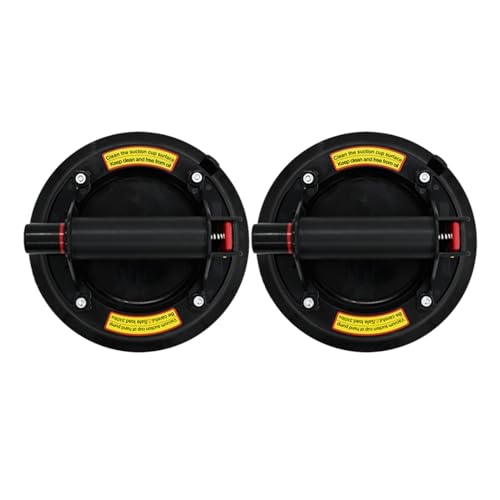Fliesenvibrationsgerät 2 PCS Vakuum Saugnapf 8 Zoll Tragfähigkeit Schwere Starke Saug Puller For Fliesen Glas Boden Hebe Werkzeuge(Type 1 Black 2 PCS) von ZGJIAJU