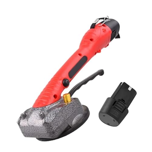 Fliesenvibrationsgerät Akku-Fliesenfliesenmaschine, Li-Ion, Intelligente Wand- Und Bodenfliesenverlegung, Vibrierendes Werkzeug Mit 100 X 100 Mm Saugnapf Und 1/2 Stück Teig(2 Battery Red) von ZGJIAJU