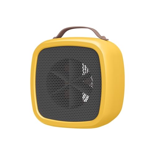 Heizung Kleine Raum Tragbare Schnelle Leichte Desktop Warmluft Innen Büro Haushalt Elektrische Energie Geräuschlos(Yellow) von ZGJIAJU