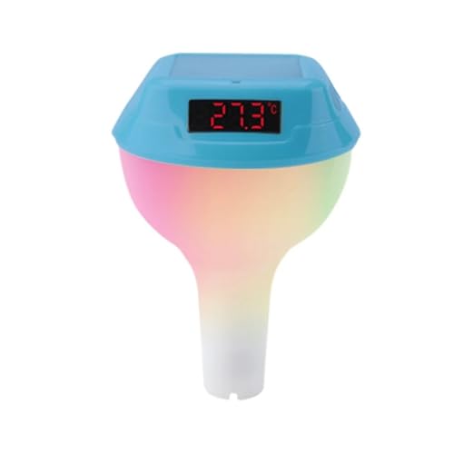 Intelligentes Solarbetriebenes Poolthermometer Mit Digitaler LED-Anzeige Genaue Messung(Cyan) von ZGJIAJU