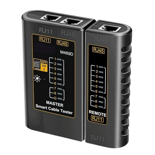 Kabel LAN Tester Netzwerk Kabel Tester Kabeltester Netzwerk Tools Netzwerk Wartung(Black) von ZGJIAJU