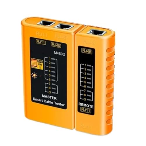 Kabel LAN Tester Netzwerk Kabel Tester Kabeltester Netzwerk Tools Netzwerk Wartung(M469D Yellow) von ZGJIAJU