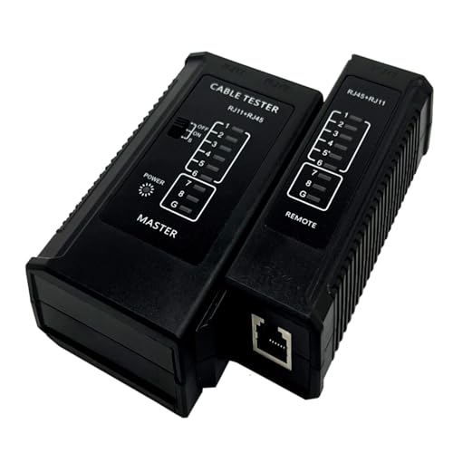 Kabel-LAN-Tester Netzwerkkabeltester LAN-Kabeltester Netzwerk-Tools Netzwerkwartung(Black) von ZGJIAJU