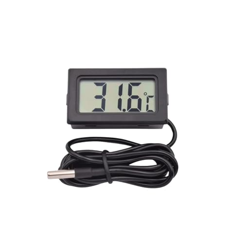 Mini LCD Digital Thermometer Hygrometer Messgerät Tester Sonde Inkubator Aquarium Temperatur Feuchtigkeit Meter Sensor Detektor Tester Genaue Messung(Black) von ZGJIAJU