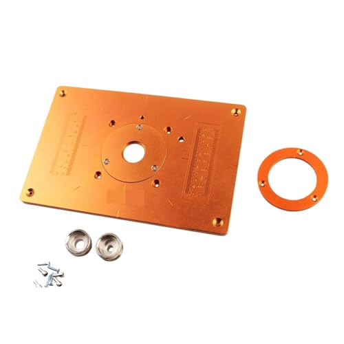 Multiful Trimmmaschine-Flip-Platte, Aluminium-Frästisch-Einsatzplatte Mit Buchsenabdeckung For Elektrischen Holzfräsführungstisch Präzise Einfach von ZGJIAJU