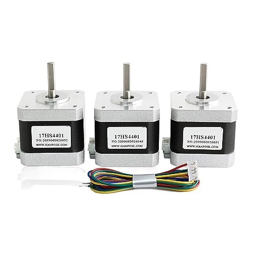 Nema17 Schrittmotor 42 Motor42BYGH 1,5 A (17HS4401) Motor 4-Leiter 40 Mm For CNC-3D-Drucker 12 V Schrittmotor(17HS4401 x 3pcs) von ZGJIAJU