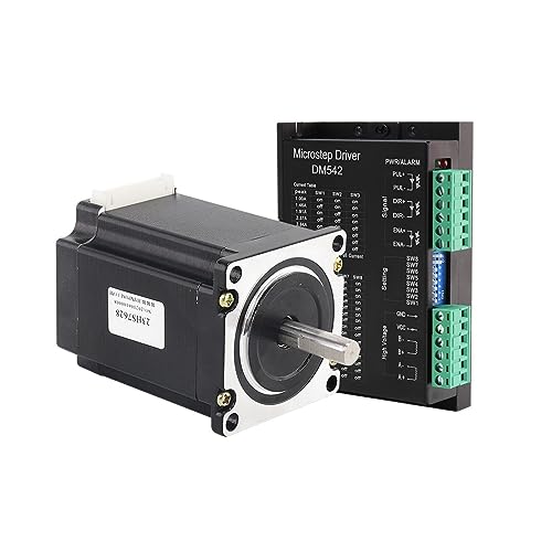 Nema23 Schrittmotor D Welle 2 Phase 4-Leiter 57 X 76 Mm 189 N.cm 23HS7628 270 Oz-in 1,8 Grad Motor Mit DM542 Treiber For 3D-Drucker(7628-6.35mm-DM542) von ZGJIAJU