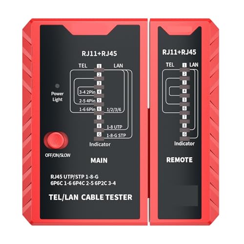Netzwerkkabeltester, Kabel-Telefondraht-Tester-Tool, Netzwerktool, Ethernet-Reparatur(Red) von ZGJIAJU