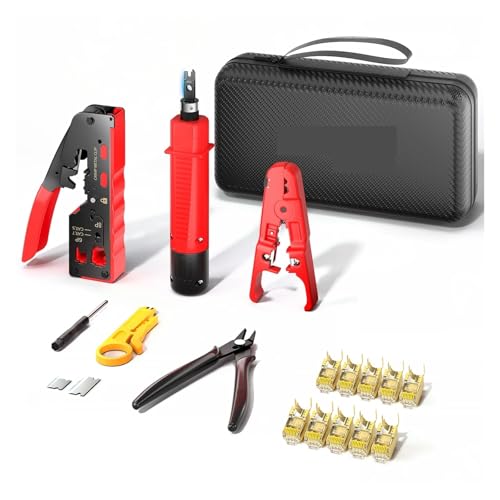 Pass Through Crimping Network Tool Kit For Mit Netzwerk-Crimper/Punch Down Tool/TEL/LAN-Kabeltester(728 318B Set) von ZGJIAJU