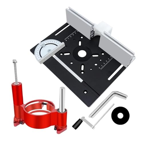 Präzisions-Router-Hebesystem Und Frästisch-Einlegeplatte – Holz-Oberfräsen-Hebebasis For Werkbänke, Heimwerker-Werkzeug Präzise Einfach(BlackRed) von ZGJIAJU
