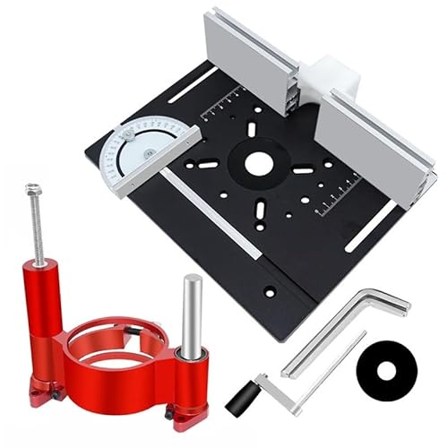 Präzisions-Router-Hebesystem Und Frästisch-Einlegeplatte – Holz-Oberfräsen-Hebebasis For Werkbänke, Heimwerker-Werkzeug Präzise Einfach(BlackRed) von ZGJIAJU