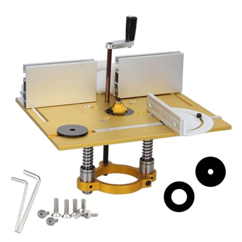 Router Lift Kit W/Aluminium Router Platte For 65mm Durchmesser Motoren Holzbearbeitung Router Tisch Werkbank Trimmer Graviermaschine Präzise Einfach von ZGJIAJU
