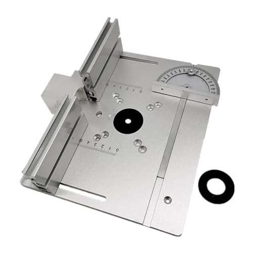 Router-Tisch-Einlegeplatte, Holzfräsen, Flip-Board-Trimmmaschine, Hilfswerkzeug Mit Gehrungslehre, Silber Präzise Einfach Router-Tisch-Einlegeplatte, Holzfräsen, Flip-Board-Trimmmaschine, Hilfswerkzeug Mit Gehrungslehre, Silber Präzise Einfach von ZGJIAJU