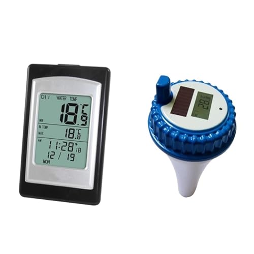 Solarbetriebenes Kabelloses Poolthermometer, Schwimm-SPA-Teichwanne, Wasserdicht, Digitales LCD-Hintergrundbeleuchtung, Schwimmender Temperatursender Genaue Messung Solarbetriebenes Kabelloses Poolthermometer, Schwimm-SPA-Teichwanne, Wasserdicht, Digitales LCD-Hintergrundbeleuchtung, Schwimmender Temperatursender Genaue Messung von ZGJIAJU