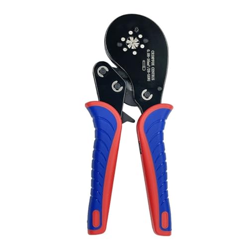 Terminal Elektrische Zangen Handwerkzeuge Set Professionelle 0,08-16mm2 28-5AWG Schnelle Crimper Elektrische Draht Crimpen Werkzeug DIY(AWG 28-5 Red Blue) von ZGJIAJU
