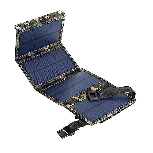 ZGJIAJU 15/20W 5V Solar Panel Outdoor Camping Wandern Faltbare USB Solar Panels Tragbare Power Bank Batterie Solar ladegerät for Handy Sicher Effizient(20W 5V Champagne) von ZGJIAJU