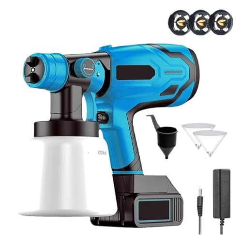 ZGJIAJU 1500W 18V Elektrische Akku-Spritzpistole Farbspritzgerät Auto Möbelbeschichtung Airbrush for 18V Batterie Für Zäune Schuppen Heimwerker Anstriche von ZGJIAJU