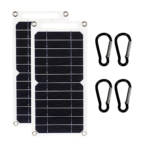 ZGJIAJU 20 W Solar Panel USB 5 V Solarzelle Outdoor Wanderung Batterie Ladegerät System Solar Panel Kit Komplett for Handy Power Bank Uhr Sicher Effizient(2pcs) von ZGJIAJU