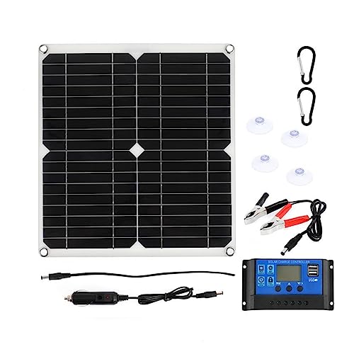 ZGJIAJU 200 W Solar Panel Kit mit Controller Tragbare Solar Power Ladegerät for Bank Batterie Camping Auto Boot RV Solar Platte Sicher Effizient(200W 30A Controller) von ZGJIAJU