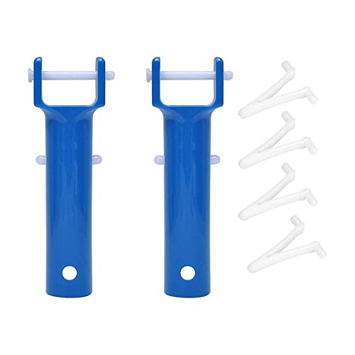 ZGJIAJU Poolsauger 2/4 stücke Schwimmen Pool Spa Vakuum Kopf Griff Ersatz Kit Spa Pol Stecker Mit V-Clips Pool Reinigung Werkzeug zubehör(2 pcs) von ZGJIAJU