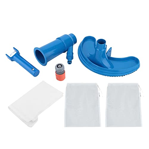 ZGJIAJU Poolsauger Schwimmbad-Staubsauger-Set for den Außenbereich, sauberer Poolboden, Netz-Desinfektionswerkzeug-Set, Saugkopf, Spa-Reinigungsbürste(with 120 mesh Bag) von ZGJIAJU