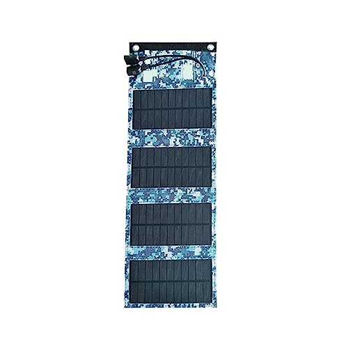 ZGJIAJU Solar Panel 5V 2USB Tragbare Faltbare Wasserdicht for Handy Power Bank 10W Batterie Ladegerät Outdoor Camping Tourismus Angeln Sicher Effizient(7w Camouflage) von ZGJIAJU