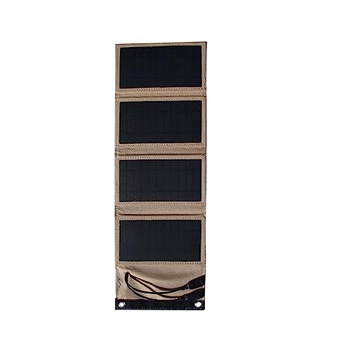ZGJIAJU Solar Panel 5V 2USB Tragbare Faltbare Wasserdicht for Handy Power Bank 10W Batterie Ladegerät Outdoor Camping Tourismus Angeln Sicher Effizient(7w beige) von ZGJIAJU