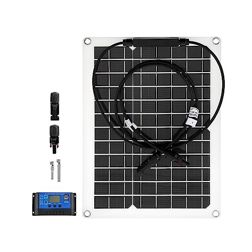 ZGJIAJU Solar Panel Sun Power Solar Zellen Bank Mit Stecker Abdeckung Solar Controller IP65 for Telefon Auto RV Boot Ladegerät Sicher Effizient(300W 60A Controller) von ZGJIAJU