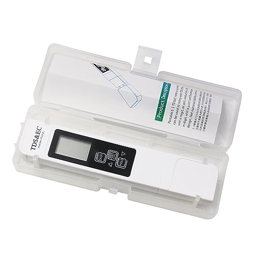 ZGJIAJU Wassertester 1 Set 3 In1 TDS EC Meter Temperatur Tester Stift Multifunktionale Digitale Wasser Qualität Tester for Wasser Reinheit Temp PPM Tester(White Box) von ZGJIAJU