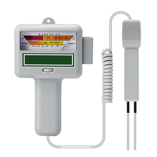 ZGJIAJU Wassertester 2-in-1 PH Chlor Meter 0,5~6,0 Ppm Level Tester Pool Wasser Qualität Monitor Handheld Analysator for Schwimmbad Spa Aquarium ZGJIAJU Wassertester 2-in-1 PH Chlor Meter 0,5~6,0 Ppm Level Tester Pool Wasser Qualität Monitor Handheld Analysator for Schwimmbad Spa Aquarium von ZGJIAJU