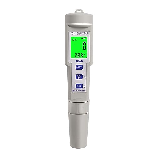 ZGJIAJU Wassertester 4-in-1 PH/TDS/EC/Temp-Messgerät, Wasserqualitäts-PH-Tester for Aquarien, Pools, Trinkwasser-Monitor, Stift, Säure-Base-Messwerkzeug ZGJIAJU Wassertester 4-in-1 PH/TDS/EC/Temp-Messgerät, Wasserqualitäts-PH-Tester for Aquarien, Pools, Trinkwasser-Monitor, Stift, Säure-Base-Messwerkzeug von ZGJIAJU