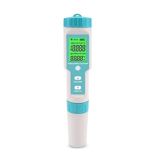 ZGJIAJU Wassertester 7 In 1 PH Meter Salzgehalt PH TDS EC ORP SG Temp Wasser Qualität Tester Schwimmbad Monitor Aquarium Analyse Instrument ZGJIAJU Wassertester 7 In 1 PH Meter Salzgehalt PH TDS EC ORP SG Temp Wasser Qualität Tester Schwimmbad Monitor Aquarium Analyse Instrument von ZGJIAJU
