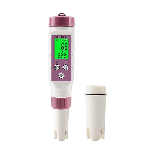 ZGJIAJU Wassertester 7 In 1 Temp ORP EC TDS Salzgehalt SG PH Meter Online Blue Tooth Wasser Qualität Tester APP Steuerung for Trinken Labor Aquarium(Replace Probe Set) von ZGJIAJU