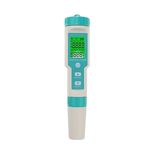 ZGJIAJU Wassertester Blue Tooth Digital 7 In 1 PH Meter PH/TDS/EC/ORP/Salzgehalt/SG/Temp Meter Wasser Qualität Monitor Tester Trinkwasser Aquarien(with Backlight) von ZGJIAJU