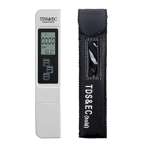 ZGJIAJU Wassertester Digital PH/TDS/EC Meter Tester Thermometer Stift Wasser Reinheit PPM Filter Hydrokultur for Aquarium Pool Wasser Monitor(Ec Meter White) von ZGJIAJU