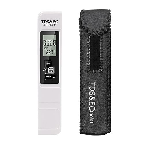 ZGJIAJU Wassertester Digitaler Wasserqualitätstester TDS EC Bereich 0-9990 Multifunktionales Temperaturmessgerät for Wasserreinheit Temp PPM Tester(White) von ZGJIAJU