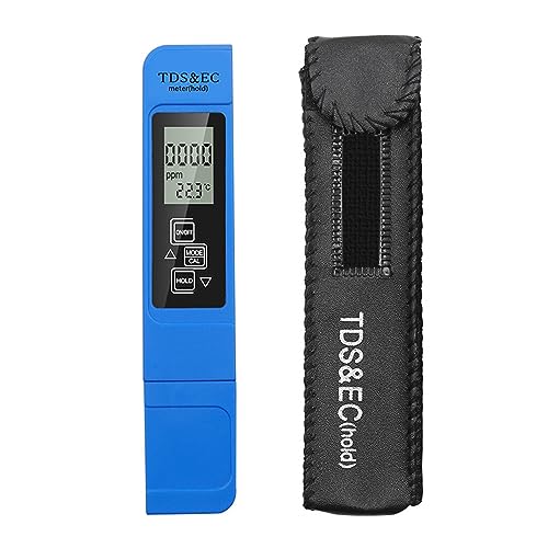 ZGJIAJU Wassertester Digitaler Wasserqualitätstester TDS EC-Messbereich 0-9990 Multifunktionaler Wasserreinheitstemperaturmesser Temp PPM Tester(Blue) von ZGJIAJU