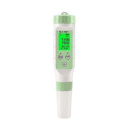 ZGJIAJU Wassertester PH EC TDS Salzgehalt Temp Meter Digitaler Wasserqualitätstester Smart Online Blue Tooth Monitor APP-Steuerung for Aquarien Hydrokultur(PH TDS Temp) von ZGJIAJU