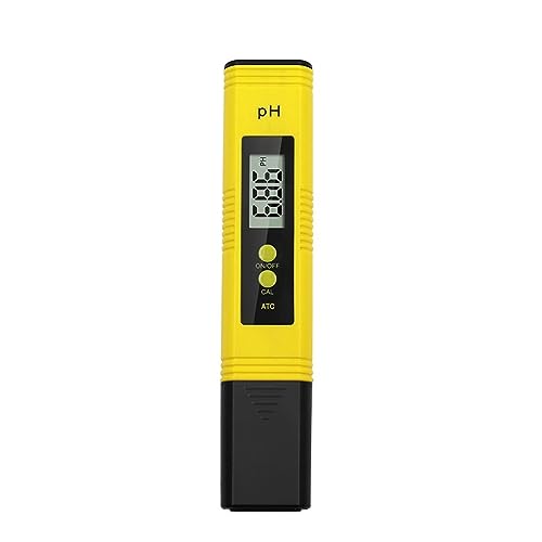 ZGJIAJU Wassertester PH-Meter 0,01 Hohe Präzision for Wasserqualitätstester Mit 0–14 Messbereich, Geeignet for Aquarien, Schwimmbäder(Yellow) von ZGJIAJU