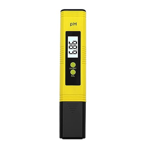 ZGJIAJU Wassertester PH-Meter 0,01 Hohe Präzision for Wasserqualitätstester Mit 0–14 Messbereich, Geeignet for Aquarien, Schwimmbäder(Yellow) von ZGJIAJU