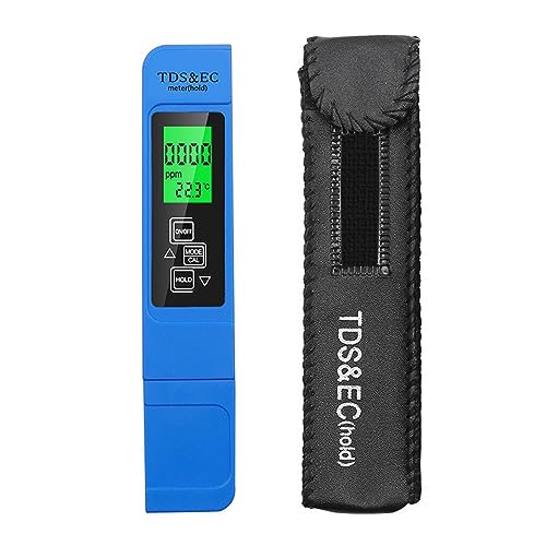 ZGJIAJU Wassertester Professioneller 3-in-1-PH-Tester Wasser-PH-Messgerät TDS EC-Temperaturmessgerät Digitaler LCD-Wasserprüfstift Reinheitsfilter Wasserqualität(Blue Backlight) von ZGJIAJU